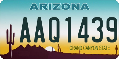 AZ license plate AAQ1439