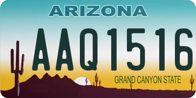 AZ license plate AAQ1516