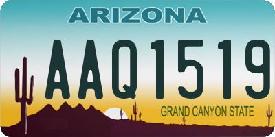 AZ license plate AAQ1519