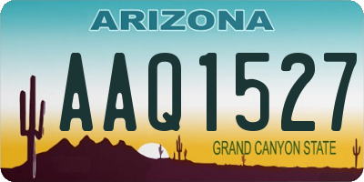 AZ license plate AAQ1527