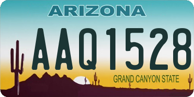 AZ license plate AAQ1528