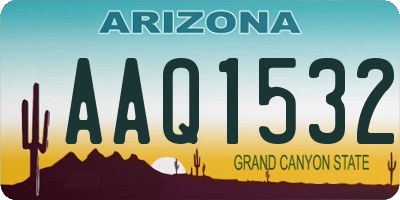 AZ license plate AAQ1532