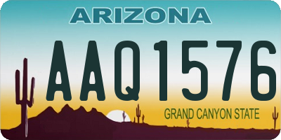 AZ license plate AAQ1576