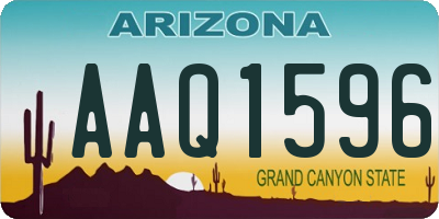 AZ license plate AAQ1596