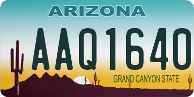 AZ license plate AAQ1640