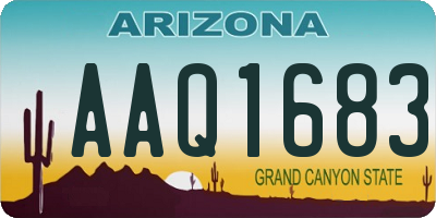 AZ license plate AAQ1683