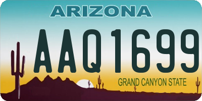 AZ license plate AAQ1699
