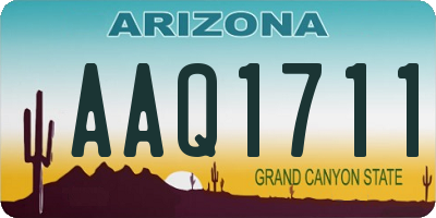 AZ license plate AAQ1711