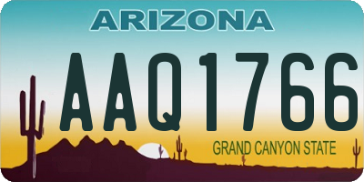 AZ license plate AAQ1766