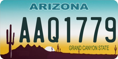 AZ license plate AAQ1779
