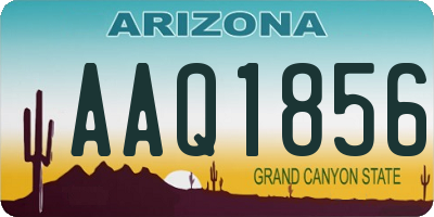 AZ license plate AAQ1856
