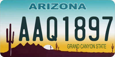 AZ license plate AAQ1897