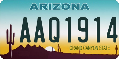 AZ license plate AAQ1914