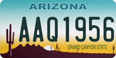 AZ license plate AAQ1956