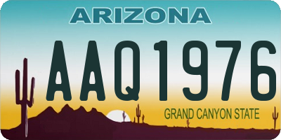 AZ license plate AAQ1976