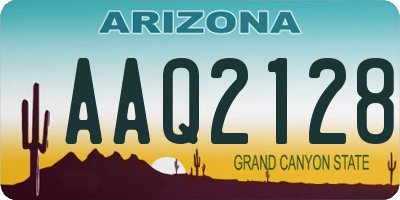 AZ license plate AAQ2128