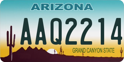 AZ license plate AAQ2214