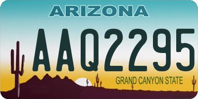 AZ license plate AAQ2295