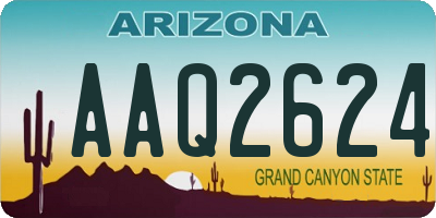 AZ license plate AAQ2624