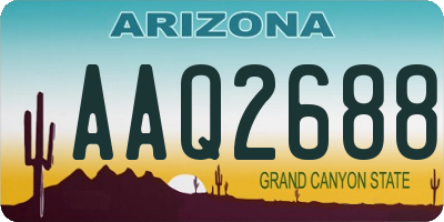AZ license plate AAQ2688
