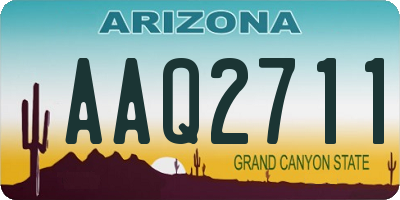 AZ license plate AAQ2711