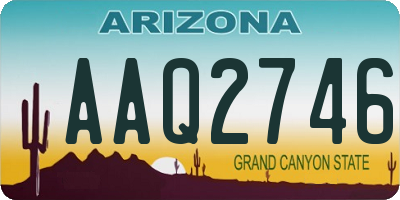 AZ license plate AAQ2746