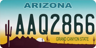 AZ license plate AAQ2866