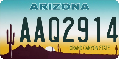 AZ license plate AAQ2914