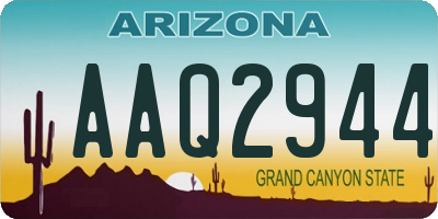 AZ license plate AAQ2944