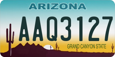 AZ license plate AAQ3127