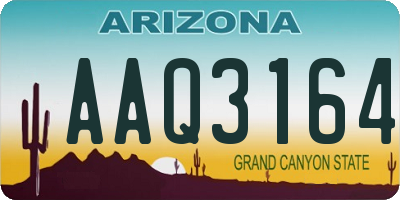 AZ license plate AAQ3164