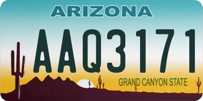 AZ license plate AAQ3171