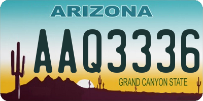 AZ license plate AAQ3336