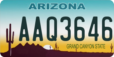 AZ license plate AAQ3646