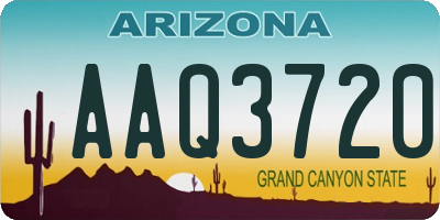 AZ license plate AAQ3720