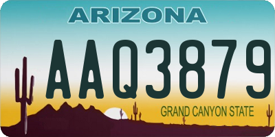 AZ license plate AAQ3879