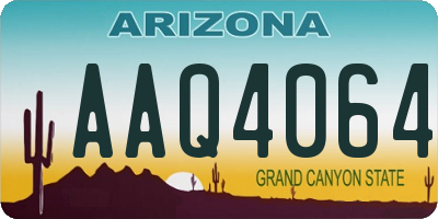 AZ license plate AAQ4064