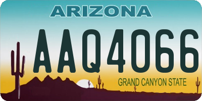 AZ license plate AAQ4066
