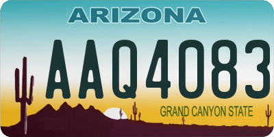 AZ license plate AAQ4083