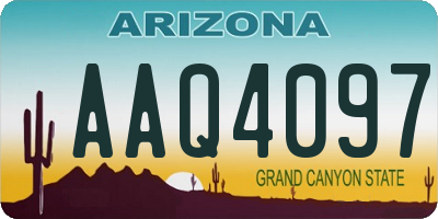 AZ license plate AAQ4097