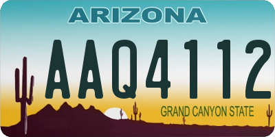 AZ license plate AAQ4112
