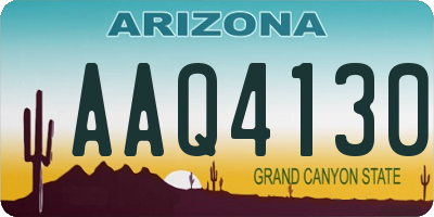 AZ license plate AAQ4130