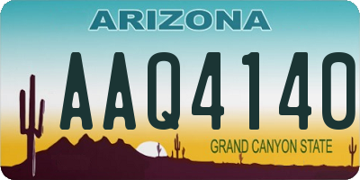 AZ license plate AAQ4140