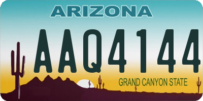 AZ license plate AAQ4144