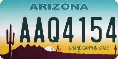 AZ license plate AAQ4154