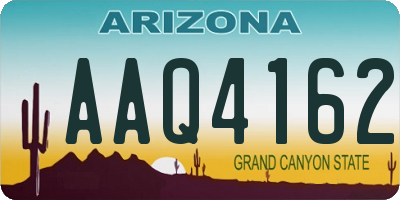 AZ license plate AAQ4162