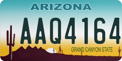 AZ license plate AAQ4164