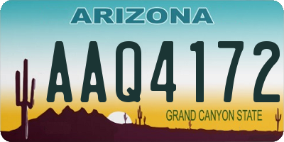 AZ license plate AAQ4172