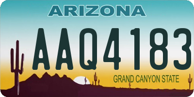 AZ license plate AAQ4183