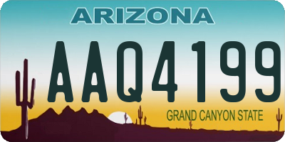 AZ license plate AAQ4199